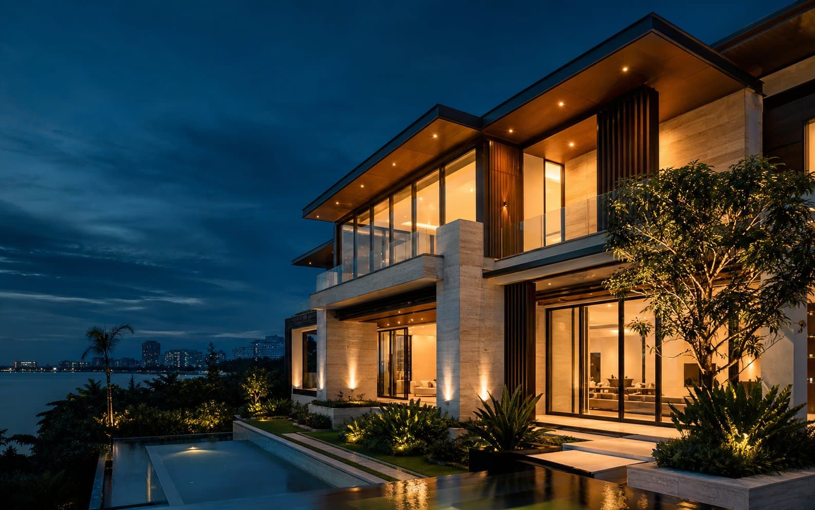Contemporary waterfront home available in Lagos